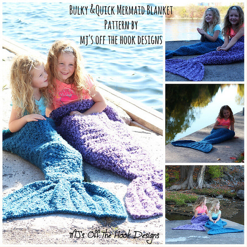 2022 Autumn And Winter Women's Christmas Children's Mermaid Warm Blanket Solid Color Temperament Sweet Princess Mermaid Skirt