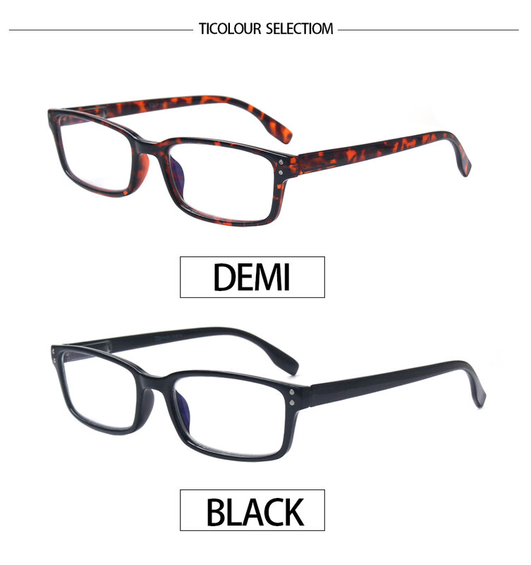 Boncamor – lunettes de lecture à charnière pour hommes et femmes, lot de 4, petite monture rectangulaire classique, confortable, lecteur HD 0 ~ 600