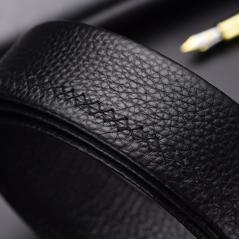 JIFANPAUL – ceinture en cuir véritable pour hommes, sangle en métal, marque célèbre, qualité supérieure, luxe, pour boucle automatique, largeur 3.8cm