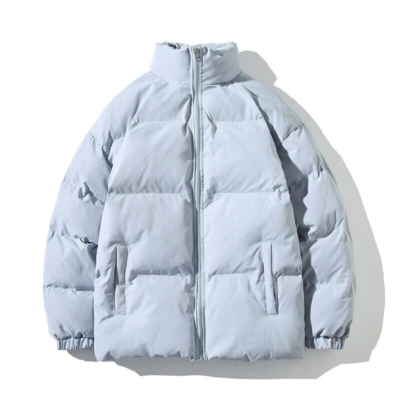 Jaqueta de inverno dos homens parkas engrossar casaco quente dos homens gola jaquetas cor sólida parka casaco moda feminina nova streetwear 5xl