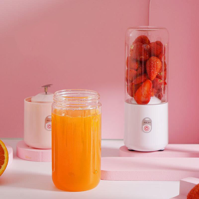 500ml 6 Blades Portable Electric Fruit Juicer Home USB Rechargeable Smoothie Maker Blenders Machine Sports Bottle Juicing Cup