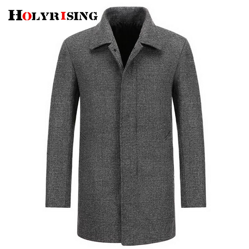 Men wool coat Autumn Winter 30% Wool Men Thick Coats Male Fashion Wool Blend Jackets Outerwear Smart Casual Trench 19651