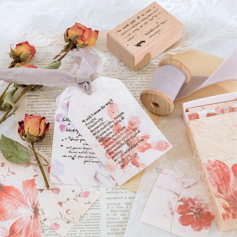 COO Kertas Memo Pad Kemasan Bahan Bunga dan Rumput Label Stiker DIY Album Alat Tulis Diary Kawaii