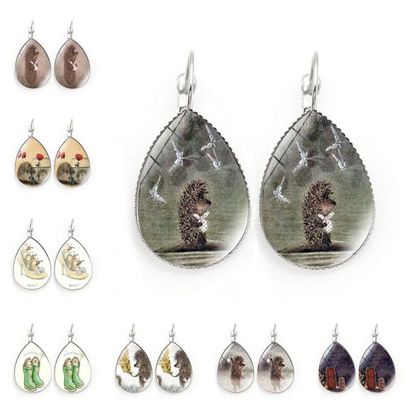 EIN paar Ohrringe Neue Zubehör Hedgehog Zeit Gem Vintage Ohrringe In Die Nebel Glas Ohrring Schmuck Ohrringe Für Frauen