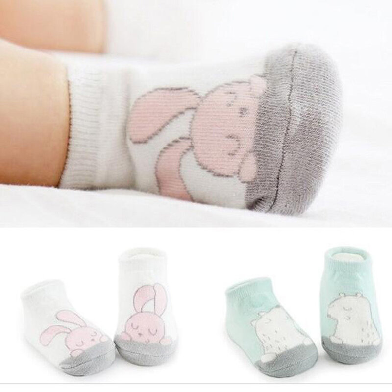 Mignon coton bébé chaussettes pour filles garçons à semelles enfants chaussettes anti-dérapant enfants chaussettes clould meias infantil nouveau-né bébé chaussettes