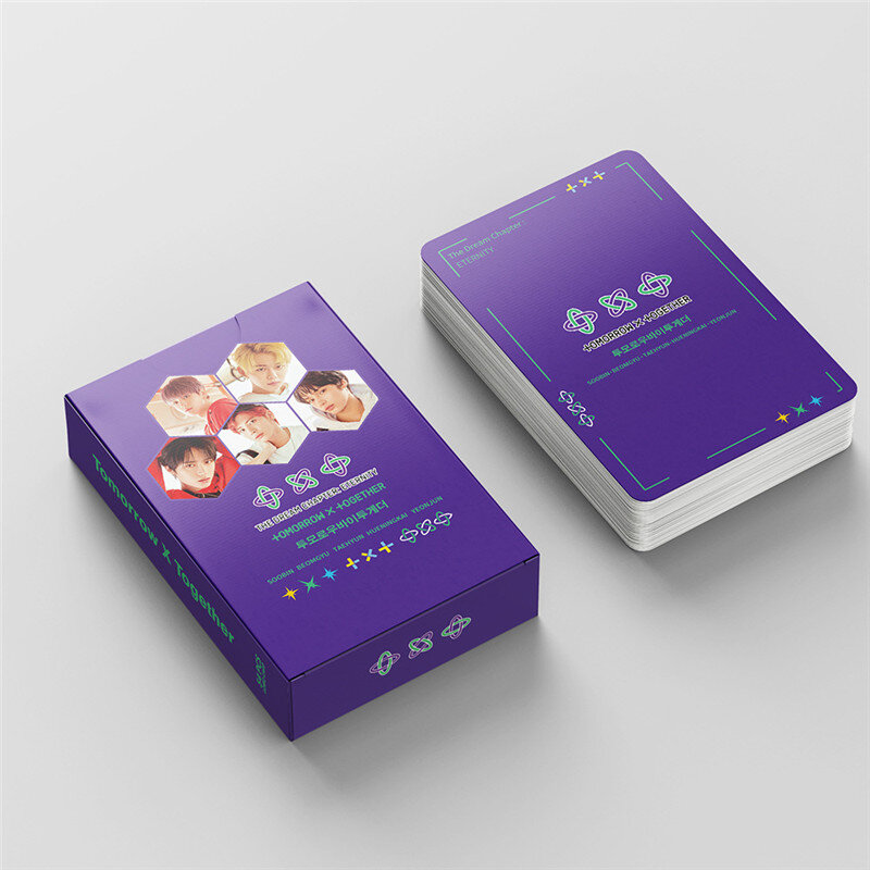 54 개/대 Kpop TXT 앨범 사진 카드 Lomo 카드 엽서 장식 자기 제작 사진 카드 장식 용품 팬 선물