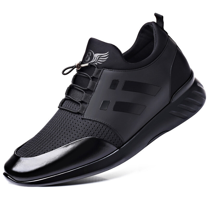 2020 New Flying Weaving Outdoor Sports Shoes Korean Edition Increases Fashion Men's Shoes Fashion Single Shoe Men's Shoes