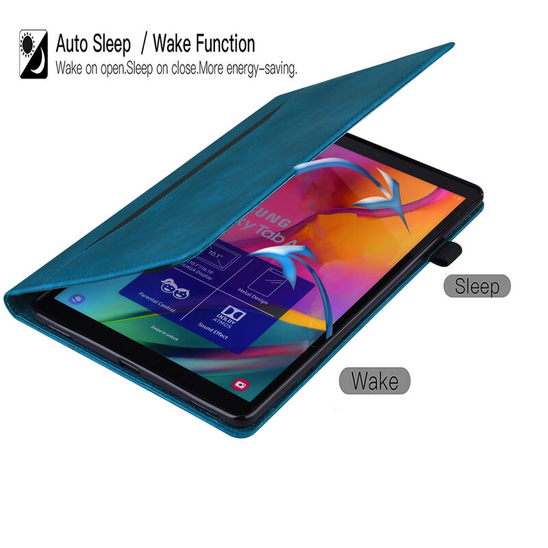Funda protectora de cuero PU para tableta Samsung Galaxy Tab A7, 10,4 (2020), SM-T500, funda delgada con función de sueño
