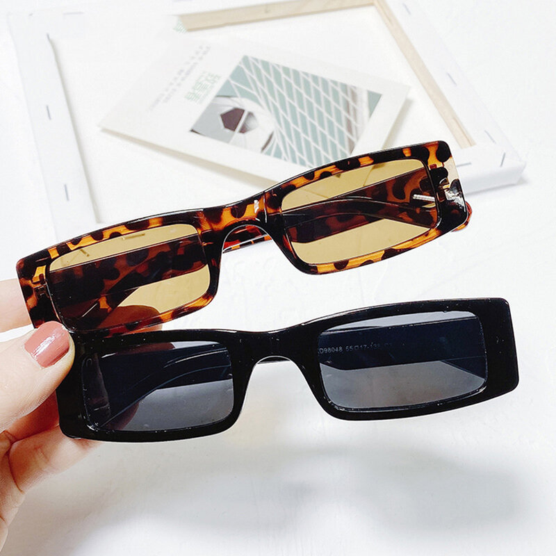Modne małe prostokątne okulary przeciwsłoneczne damskie 2021 Steampunk 90s okulary przeciwsłoneczne UV400 gotyckie wakacje plaża kocie oko Hip Hop okulary