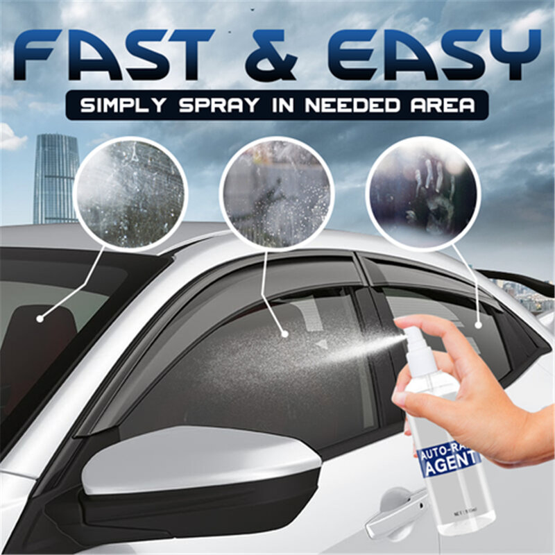 Car Glass Waterproof Coating Agent 30 ML Rain Repellent Spray Multifunctional Auto Windshield Rainproof Agent Anti Fog Spray