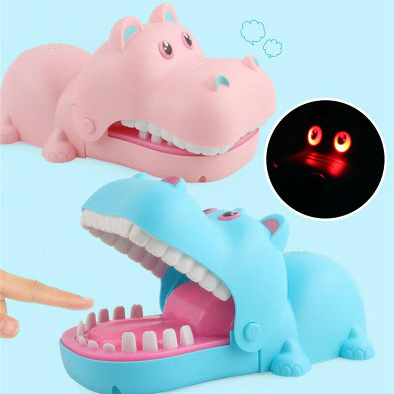 Jouet de morsure de dents pour enfants, jeu de dentiste, amusant, hippopotame, jouet classique, cadeau