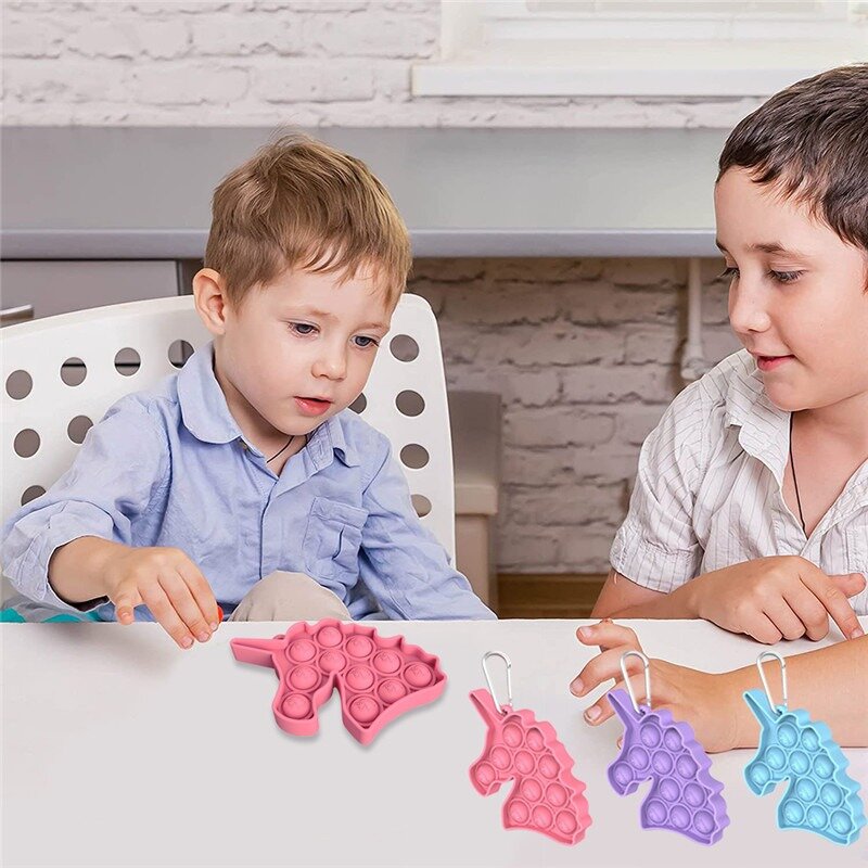 Burbuja de Fidget punk juguetes Arco Iris empujar burbuja juguetes anti estrés niños adultos Simple Dimple juguete para aliviar el Autismo