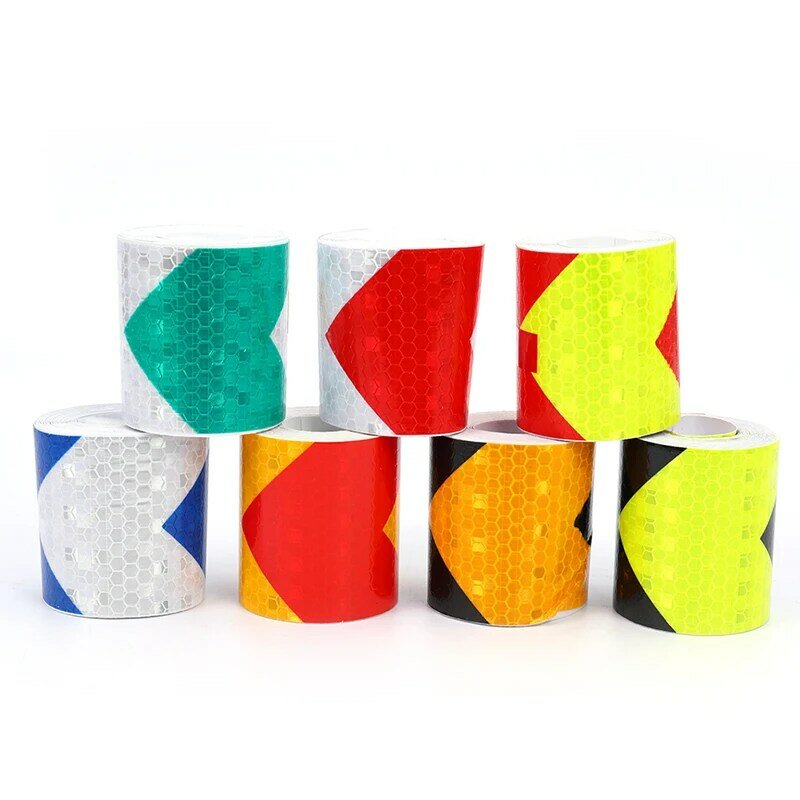 1PC Safety Mark Reflective tape stickers car-styling Self Adhesive Warning Tape Automobiles Motorcycle Reflective Film