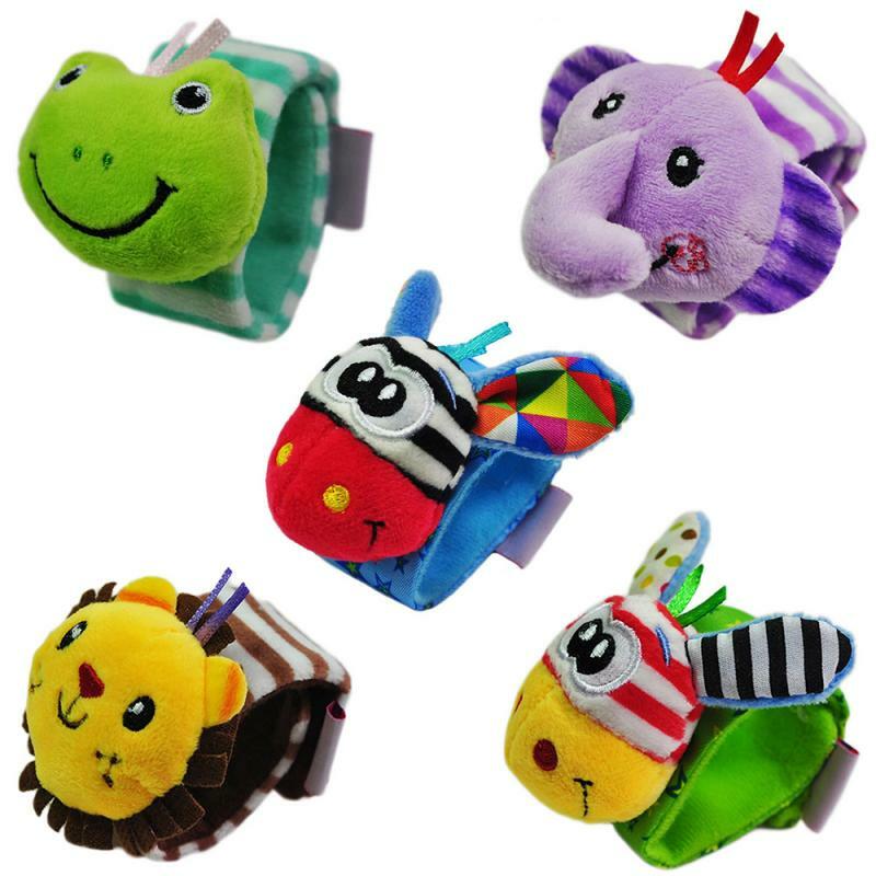 Животные, детские игрушки-колокольчики, милый плюшевый браслет на запястье, плюшевая игрушка, игрушки с животными, детские погремушки, ручная погремушка, развивающая игрушка для малышей