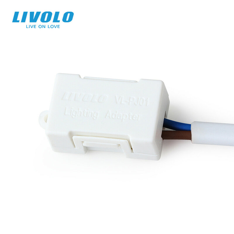 Livolo – 3 adaptadores de iluminación para lampara LED de baja potencia, Lote de 3 unidades de adaptador de iluminación de plástico blanco, no válido para lámpara regulable