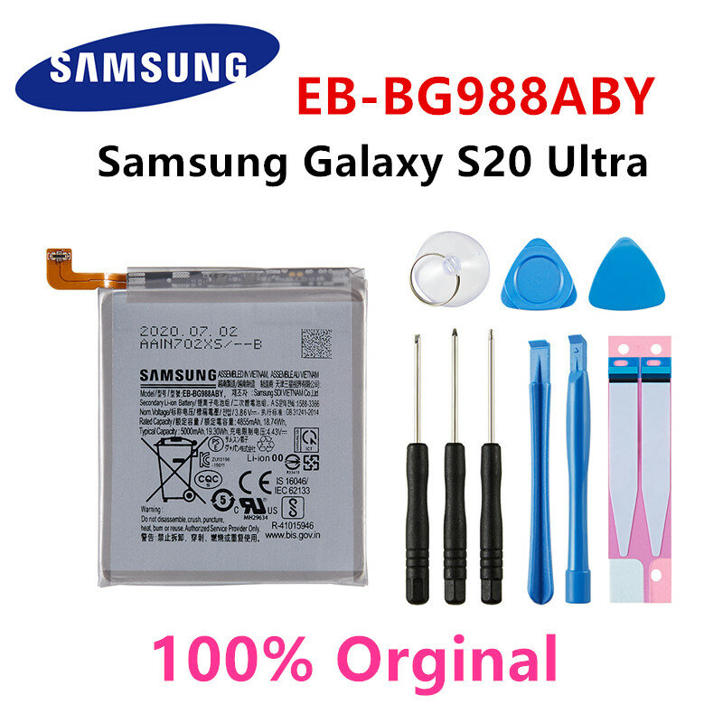 Samsung original EB-BG988ABY EB-BG980ABY EB-BG985ABY bateria de substituição para samsung galaxy s20/s20 plus s20 +/s20 ultra