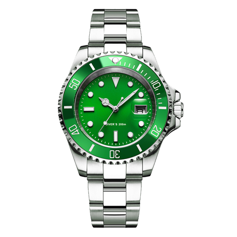 Addies relógio de mergulho 200m 2115 relógios de quartzo men c3 calendário super luminoso relógio de mergulho moda aço inoxidável relógios masculinos