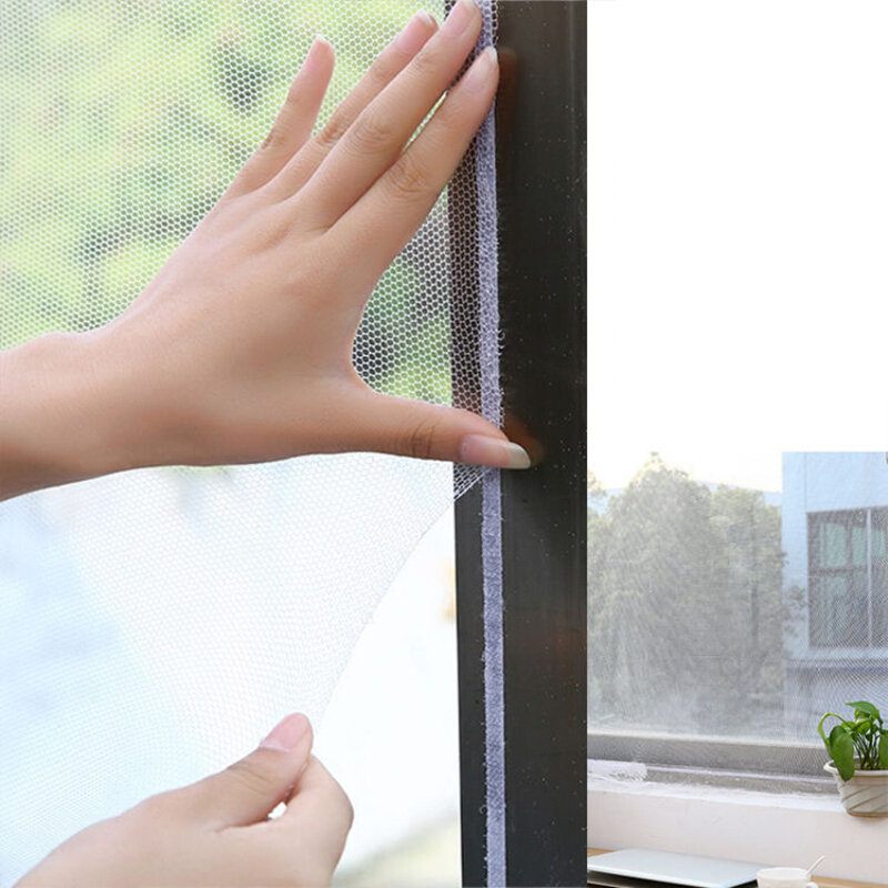 Quarto mosquito anti janela da cozinha inseto redes porta interior bug voando malha protetor cortinas tela adesiva têxtil casa
