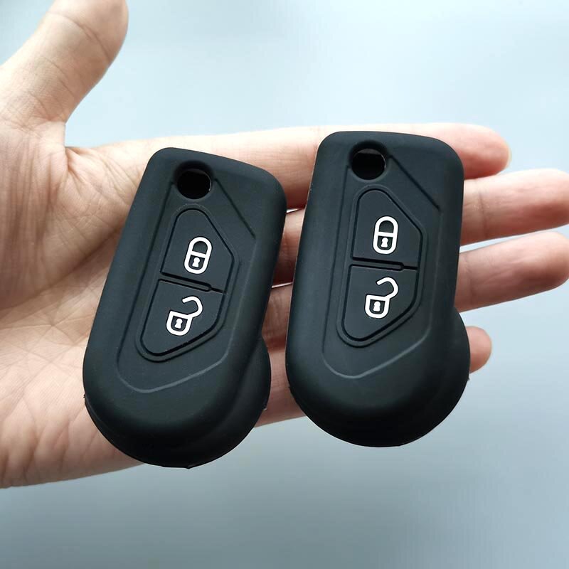 Защитный чехол для автомобильного ключа Citroen DS3, Складной флип-чехол с 2 кнопками и дистанционным управлением, силиконовый резиновый чехол д...