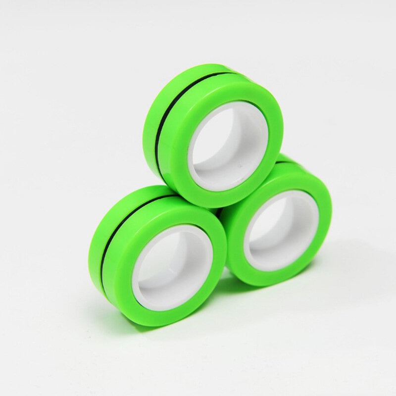 Stress Relief Magnetische Ringen Fidget Speelgoed Voor Angst Anti-Stress Roller Vingertop Speelgoed Volwassen Kinderen Vinger Spinner Magische Ringen