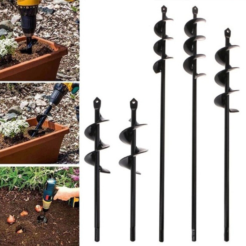 Ground drill direct short stem plant twist plant digging hole garden vegetable garden pine weeding short stem drill bit