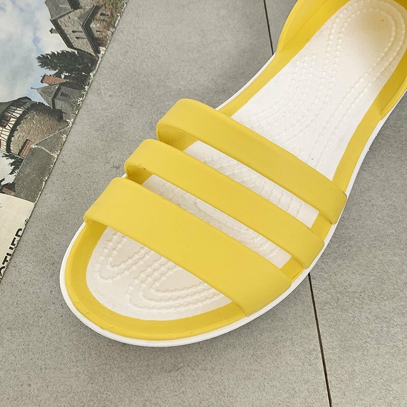 New Summer Flats Sandals Women Shoes 2021 Jelly Beach Sandals Comfortable Casual Shoes Ladies Slippers Chaussures Femme