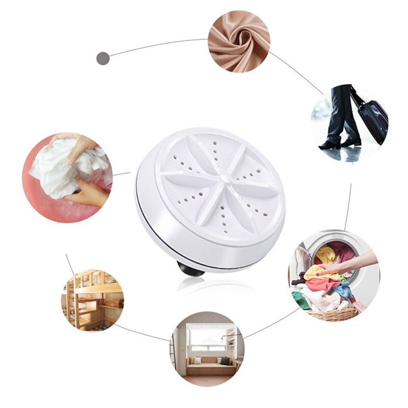 Mesin Cuci Mini, Mesin Cuci Putar Portabel, Dapat Disesuaikan dengan Kabel USB Praktis untuk Perjalanan/Rumah/Bisnis