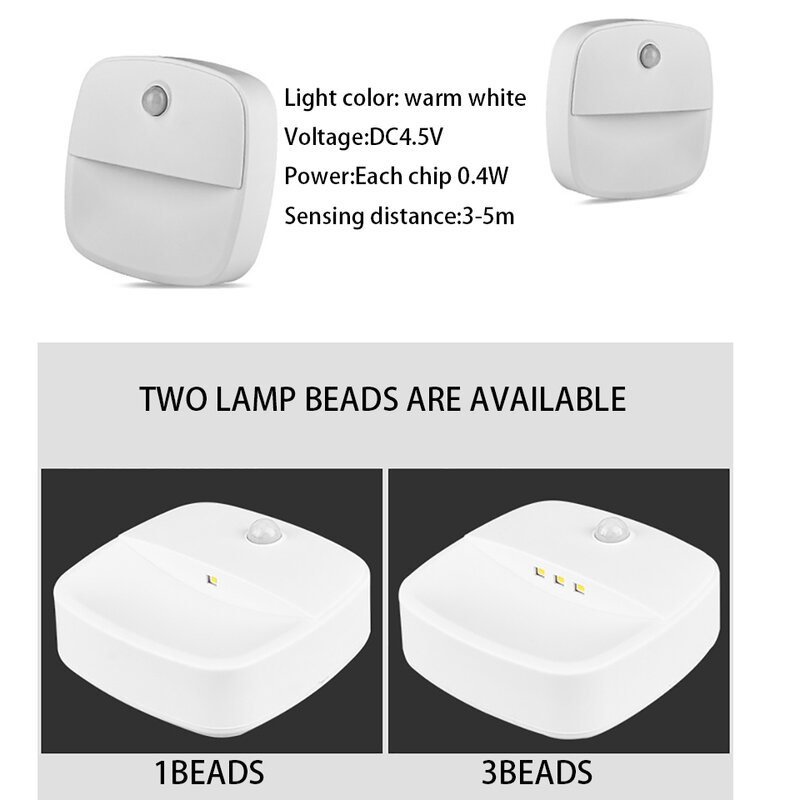 Luz nocturna con Sensor de movimiento para cocina, iluminación de emergencia recargable, con batería, luces de armario