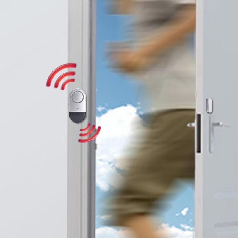 Sensor de porta independente sem fio alarme magnético da porta do agregado familiar hotel segurança loja dispositivo alerta alarme de segurança anti-roubo m5l5