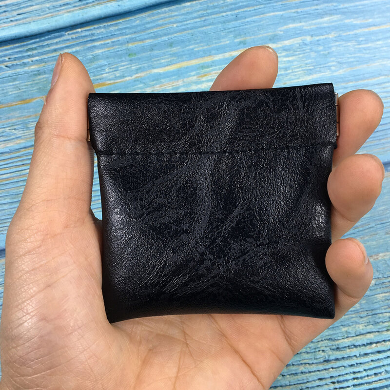 Portamonete in pelle Pu donna uomo piccolo Mini portafoglio corto borsa portachiavi portafoglio cuffie tinta unita portafoglio per bambini moda