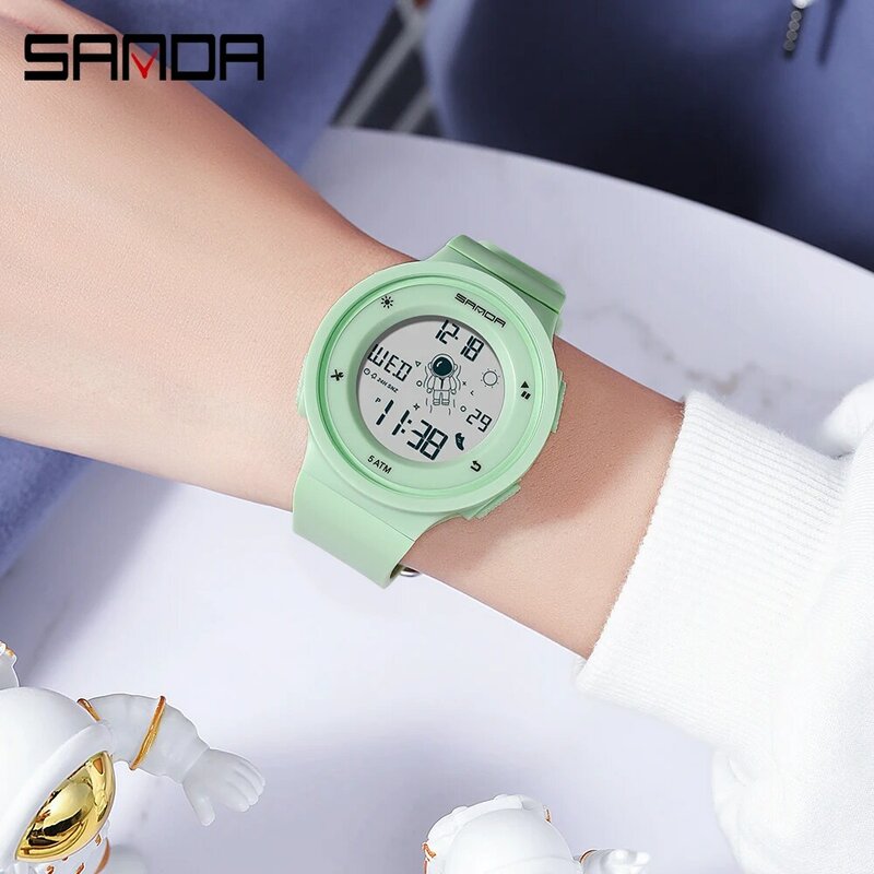 Часы SANDA женские спортивные с силиконовым ремешком, модные креативные минималистичные дизайнерские, с циферблатом астронавта