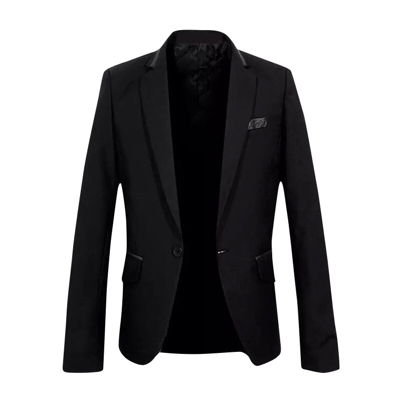 Casaco de blazer masculino terno fino estilo coreano preto casual negócio diário jaquetas nyz shop