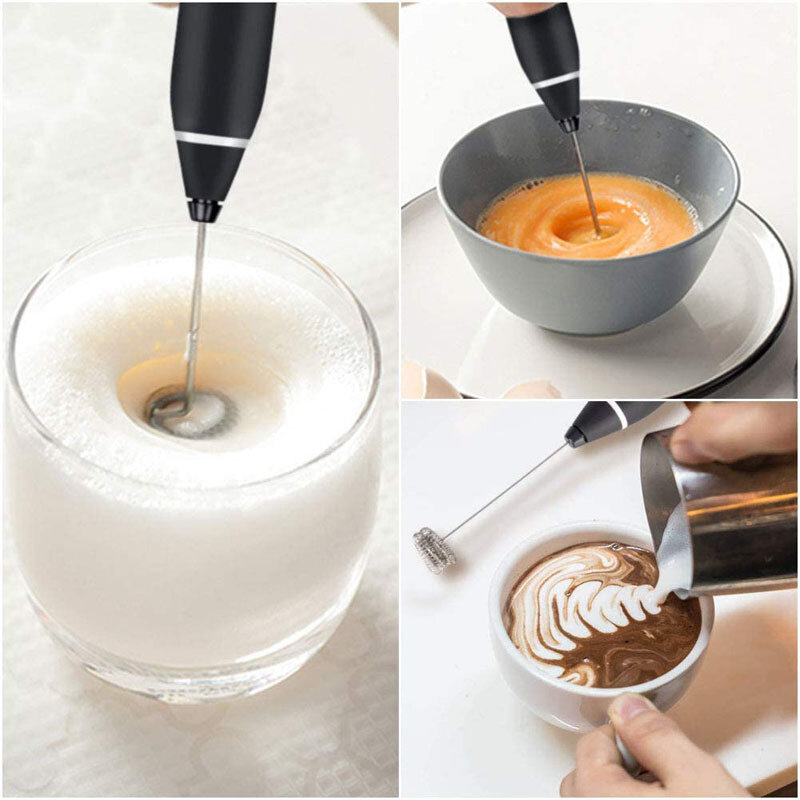 Электрический ручной блендер для вспенивания молока с 3 режимами и зарядным устройством USB, взбиватель, миксер для кофе, капучино