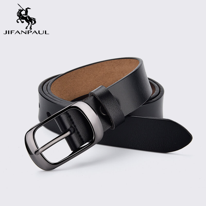 JIFAPAUL-Cinturón de cuero puro de marca para mujer, hebilla de cuero, casual, simple, salvaje, moda, jeans, corsé, cinturón femenino, envío gratis