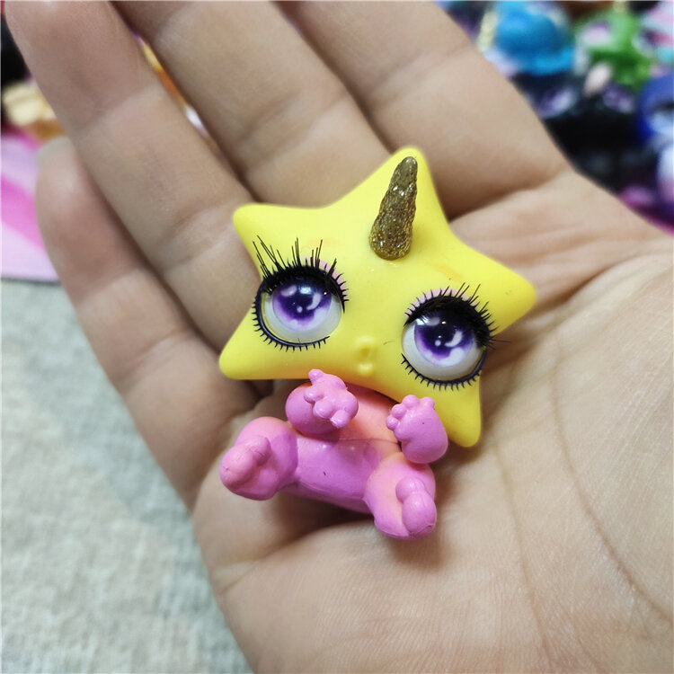 many kinds of poopsie cutie tooties lime Unicorn crystal clay figurines gift for children