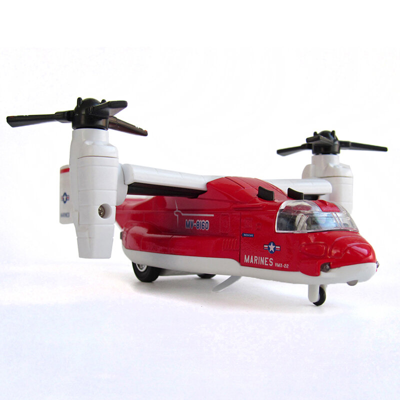 Legierung Diecast Osprey V22 Hubschrauber Licht Ziehen Millity Transport Flugzeug Maschine Kinder der Sammlung Spielzeug Flugzeug Modell