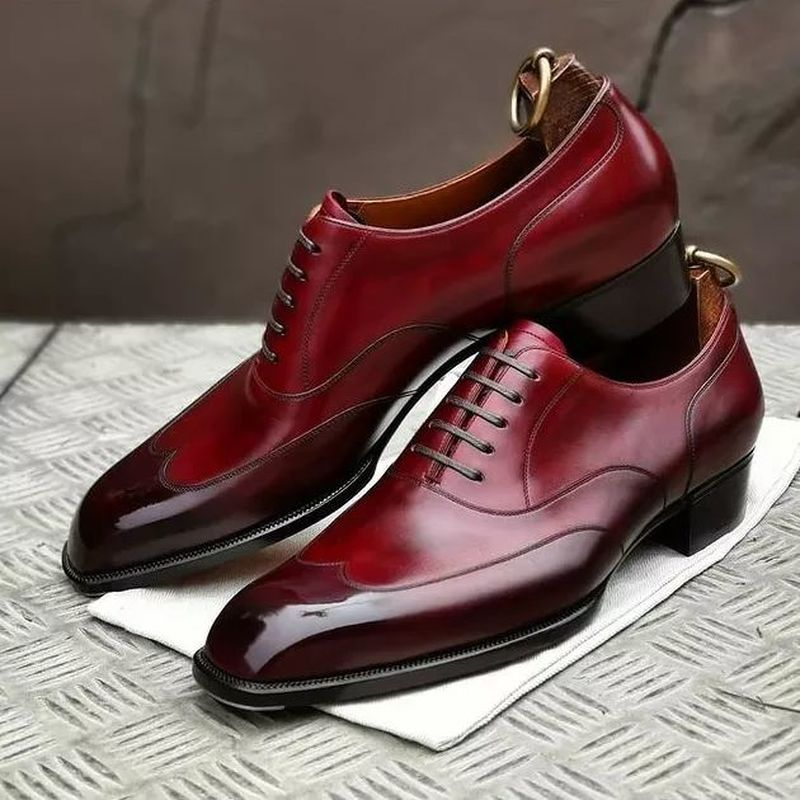 Zapatos de fiesta de cuero sintético Para Hombre, calzado clásico y cómodo con cordones y punta redonda, Para primavera y otoño, KZ310