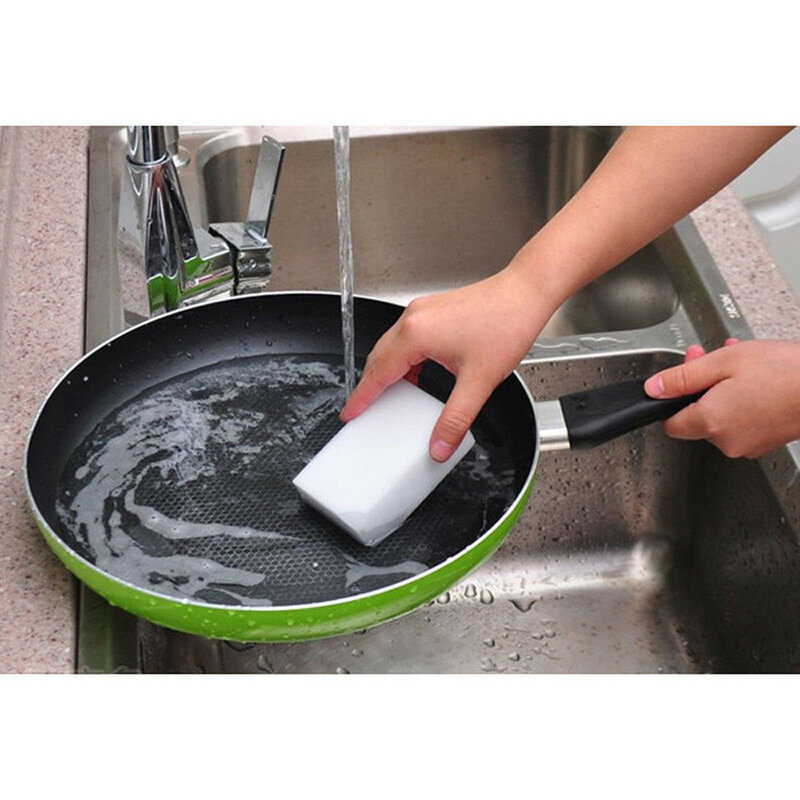 50PCS Magic Sponge Eraser Cleaning Melamine Multi-functional Foam Cleaner Magiczne Gabki Kitchen Bowl Stove Cleaning Sponge