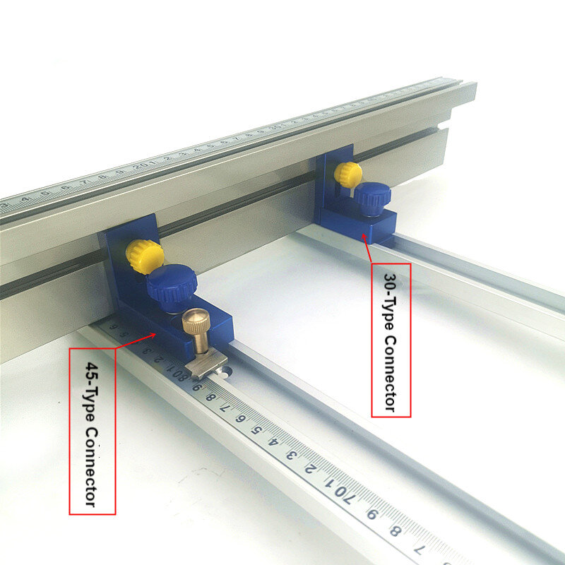 Aluminium Profil Zaun 74mm Höhe mit T-tracks und Schiebe Klammern Gehrung Gauge Zaun Stecker für Holzbearbeitung Bänke