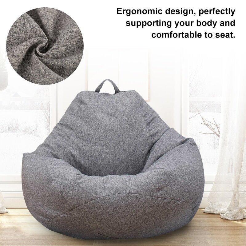 Fodera per divano pigro grande fodera per sedia a sacco piccolo (senza riempitivo) poltrona per lettino borsa per divano rimovibile per soggiorno