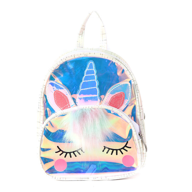 Female Holographic Unicorn Backpack Women Soft Laser Transparent TPU Schoolbags Large Capacity Waterproof Shoulder Bag For Girls