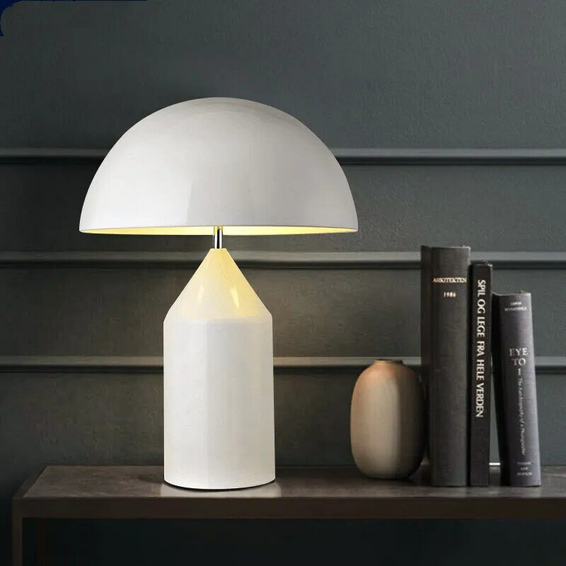 Moderne Tafellamp Metalen Zwart Bedlampje Home Decor Tafel Licht Voor Slaapkamer Kid 'S Room Indoor Verlichting Paddestoel Fixure