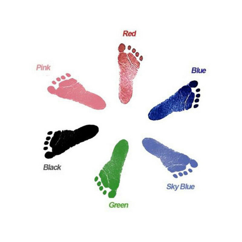 0-12 м безопасный нетоксичный отпечаток ног для новорожденных, отпечаток рук, без прикосновения к коже, чернильные подушечки, комплекты для д...