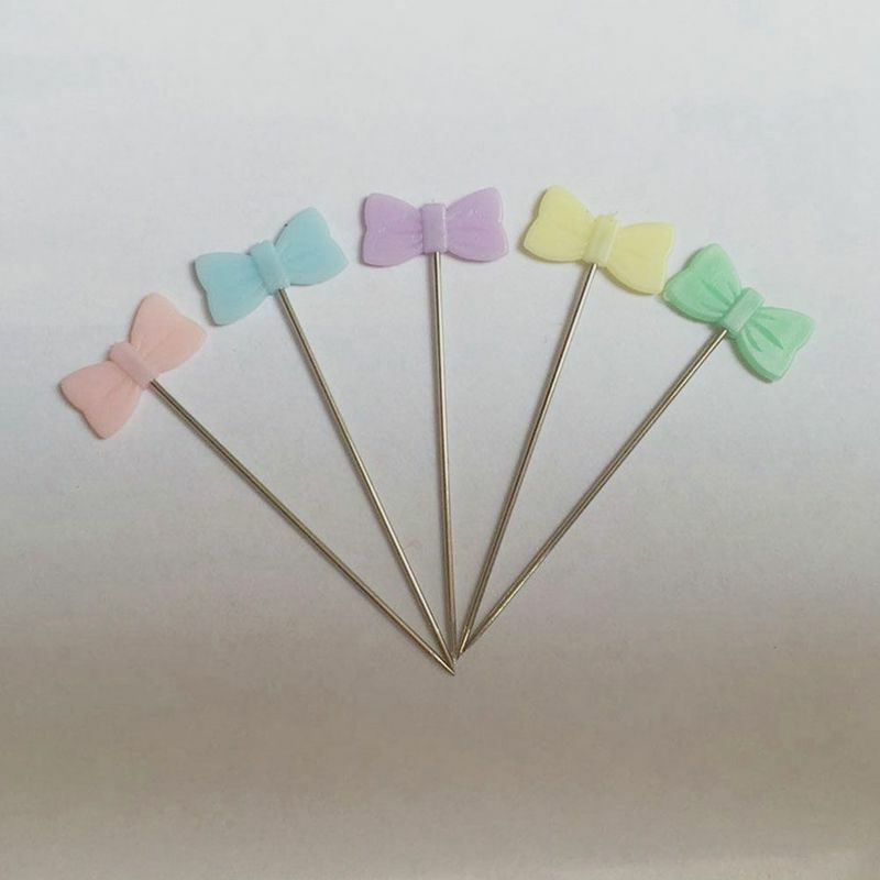 100pcs/bag Pins Mixed Colors Sewing Patchwork Pins Flower Head Pins Sewing Tool Needle Arts Sewing Accessories Tie