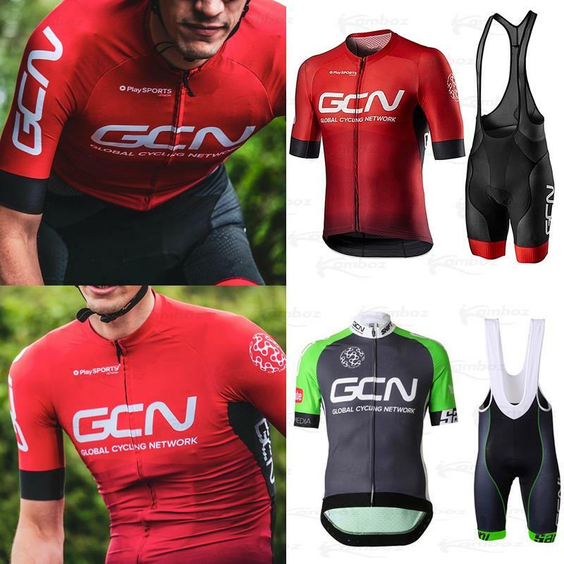2022 GCN велосипедная команда Джерси комплект велосипедная стрейч рубашка Майо шорты костюм Ropa Ciclismo мужские летние быстросохнущие велосипедн...