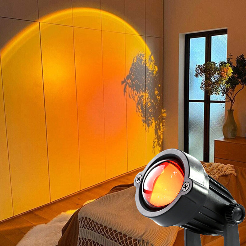Sunset Projector Atmosphere Led Night Lights Bedroom Coffee Shop Bar Decor Light Kids Bedroom Cute Night Sunset Projection Lamp
