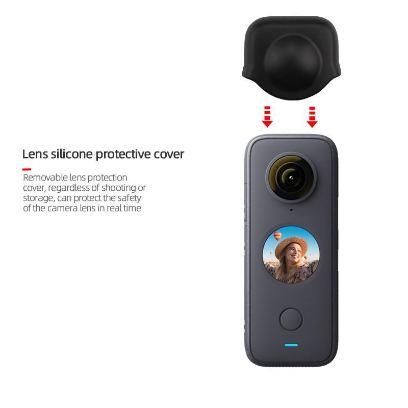 Kup 2, aby sprzedać pyłoszczelna osłona obiektywu silikonowy futerał ochronny do 360 ONE X2 Panorama akcesoria do kamery sportowej