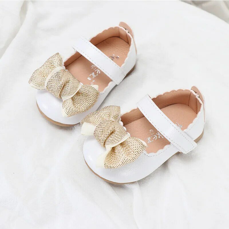 Pudcoco-zapatos de princesa con lazo para bebé recién nacido, suela suave, piel sólida, hebilla de correa plana con tacón, 0-18M