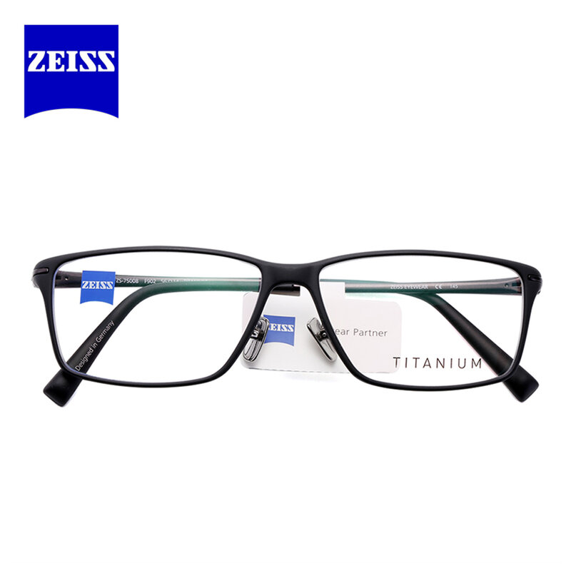 ZEISS-montura de gafas de titanio puro para miopía, graduadas, cuadradas, para miopía, ZS75008