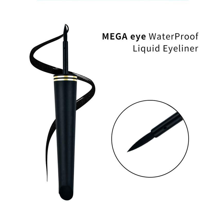 Lápiz Delineador de ojos líquido negro, resistente al agua, a prueba de sudor, de larga duración, sin manchas, cabeza dura, perfilador de ojos liso falso, 1 ud.